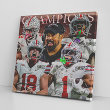 Load image into Gallery viewer, Ohio_State_Buckeyes_2025_Champions_Square_Angle_Floor_Mockup.png