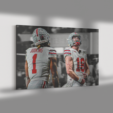 Load image into Gallery viewer, Ohio_State_Buckeyes_On_Top_H_Rectangle_Dramatic_Shadow_Mockup.png