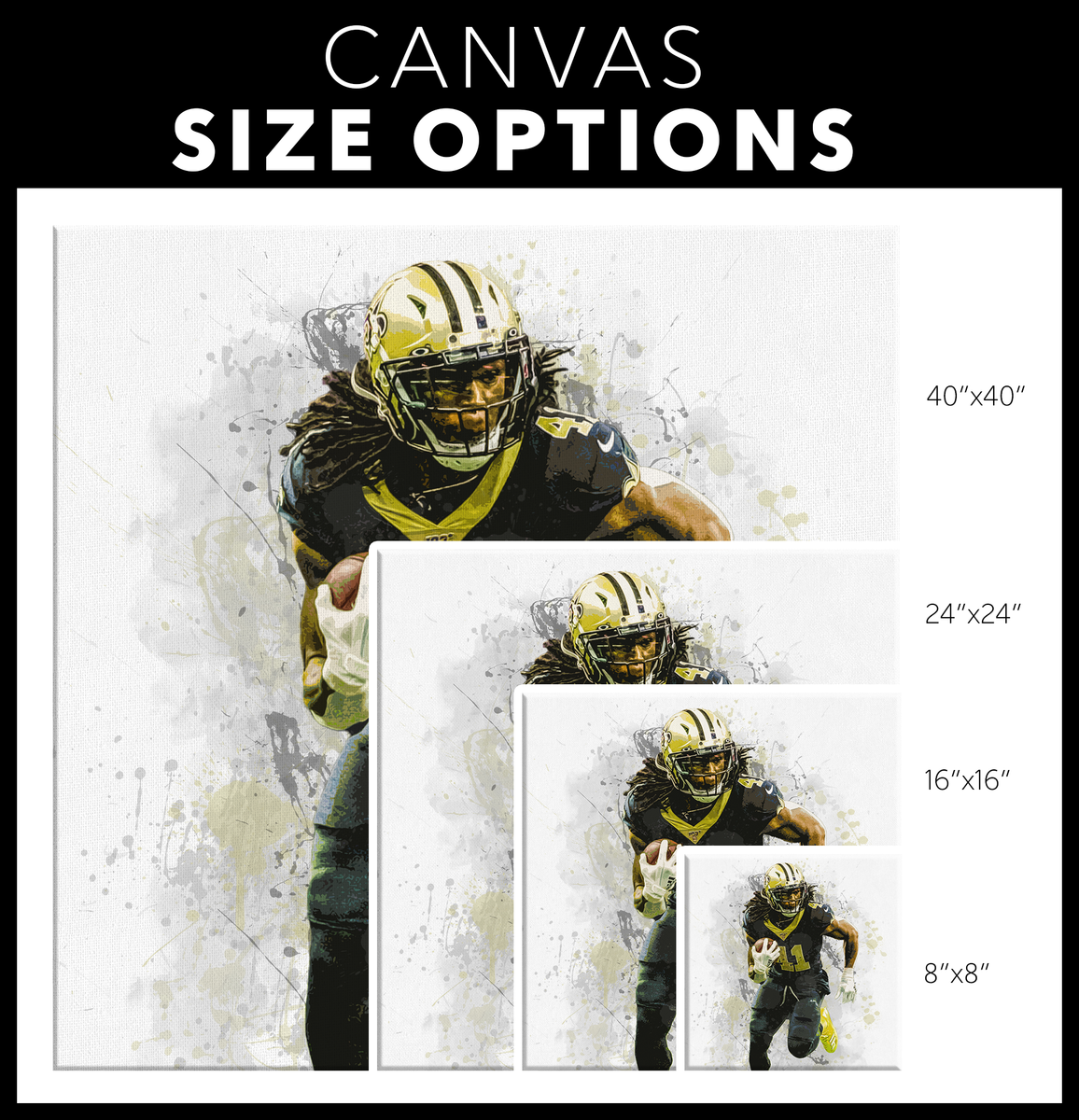 Alvin Kamara 41 New Orleans Saints Photorealistic Digital Graphic ·  Creative Fabrica