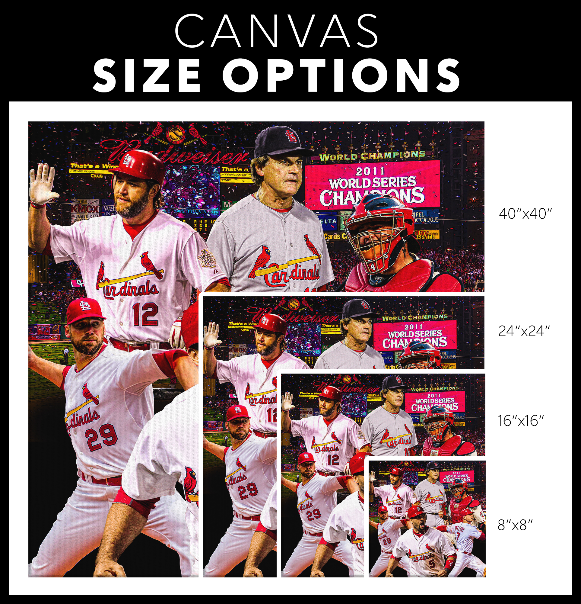 Cardinals 2011 St. Louis World Series Champions Numbered Limited Edition  8X10 Photo 