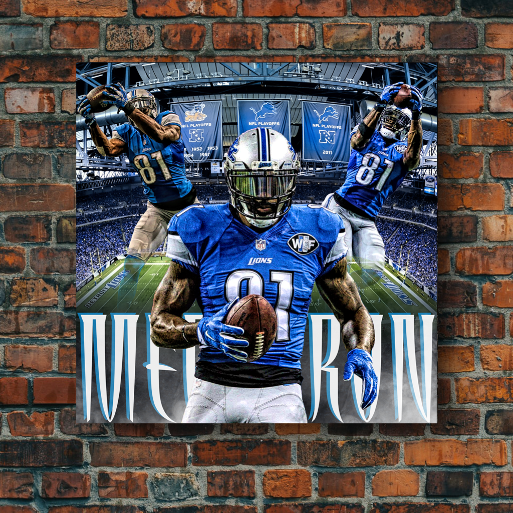 Calvin Johnson fashion Lions painting