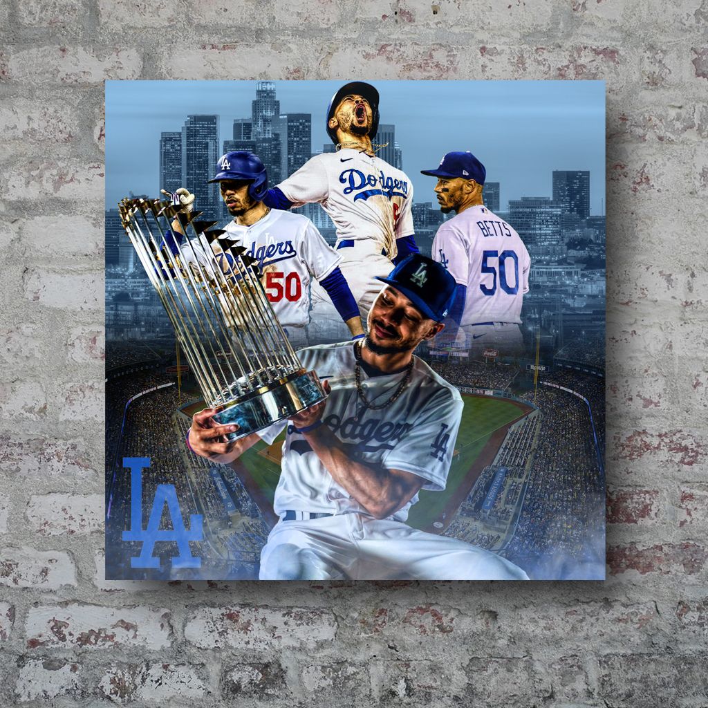 Mookie Betts 50 Los Angeles Baseball Jersey - Mookie Betts - Posters and  Art Prints