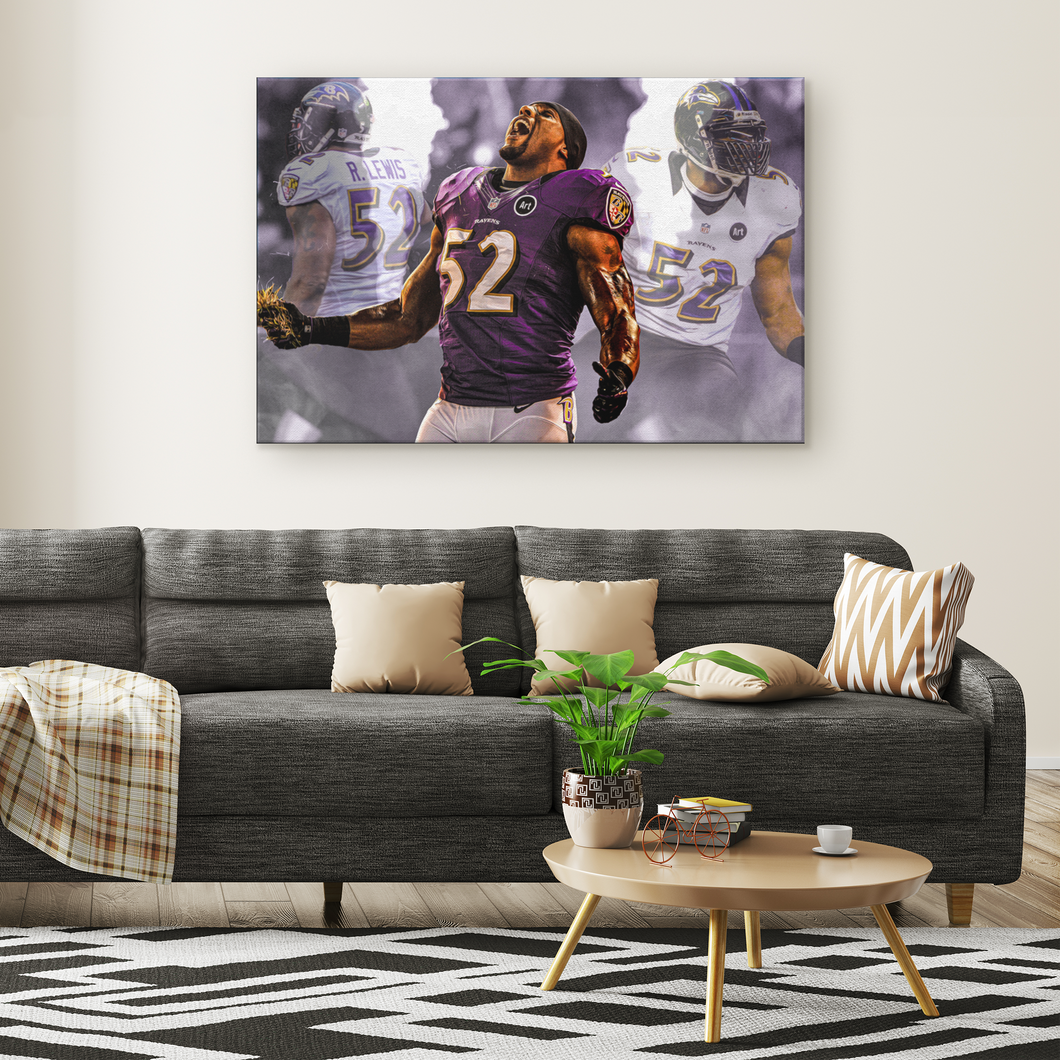 Ray Lewis, Baltimore Ravens, Ravens, Art, painting, Artwork