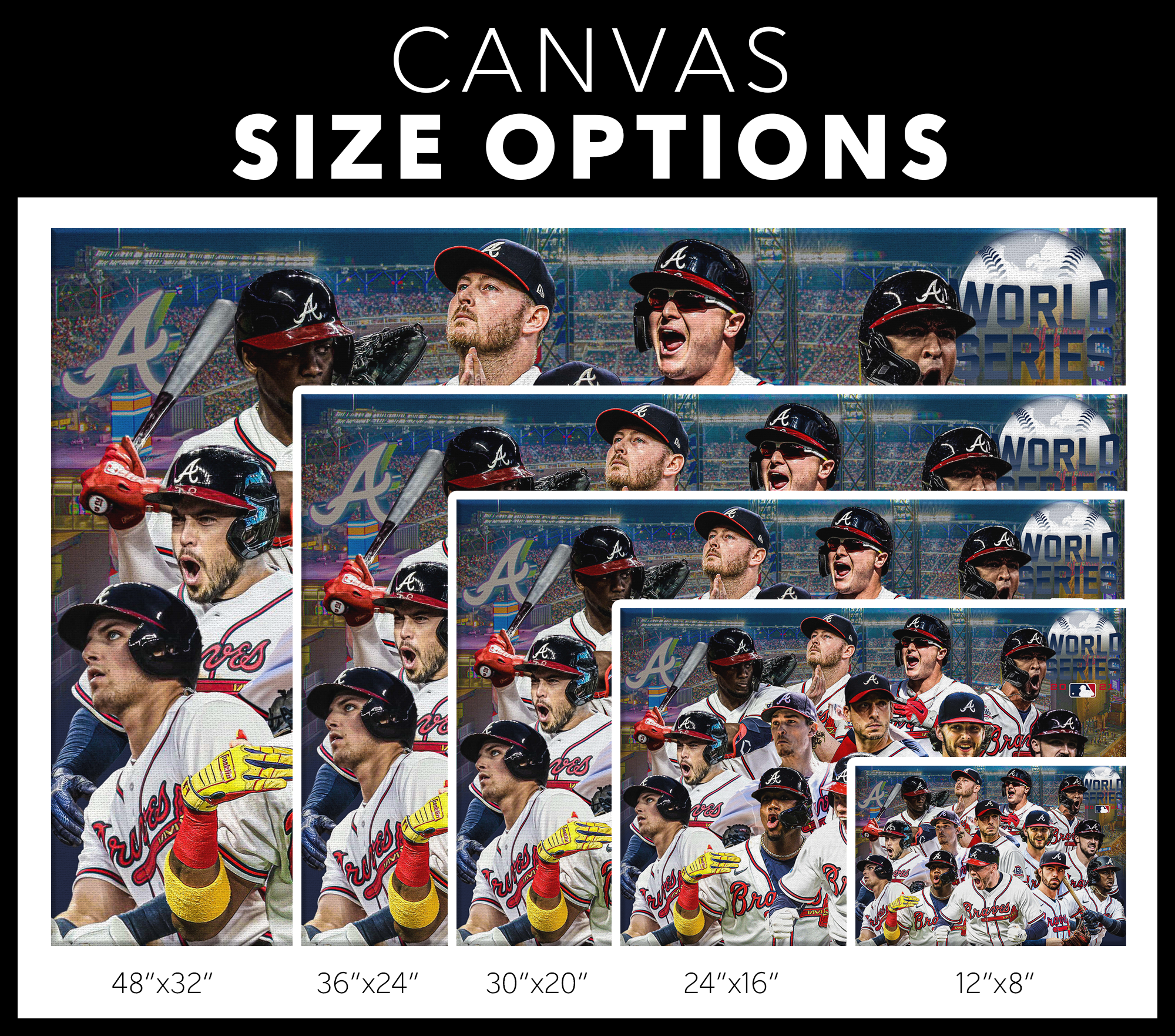 Atlanta Braves 2021 World Series Champions 24'' x 36'' Framed Poster